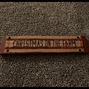 Burlap Handmade “Christmas On The Farm” Sign!